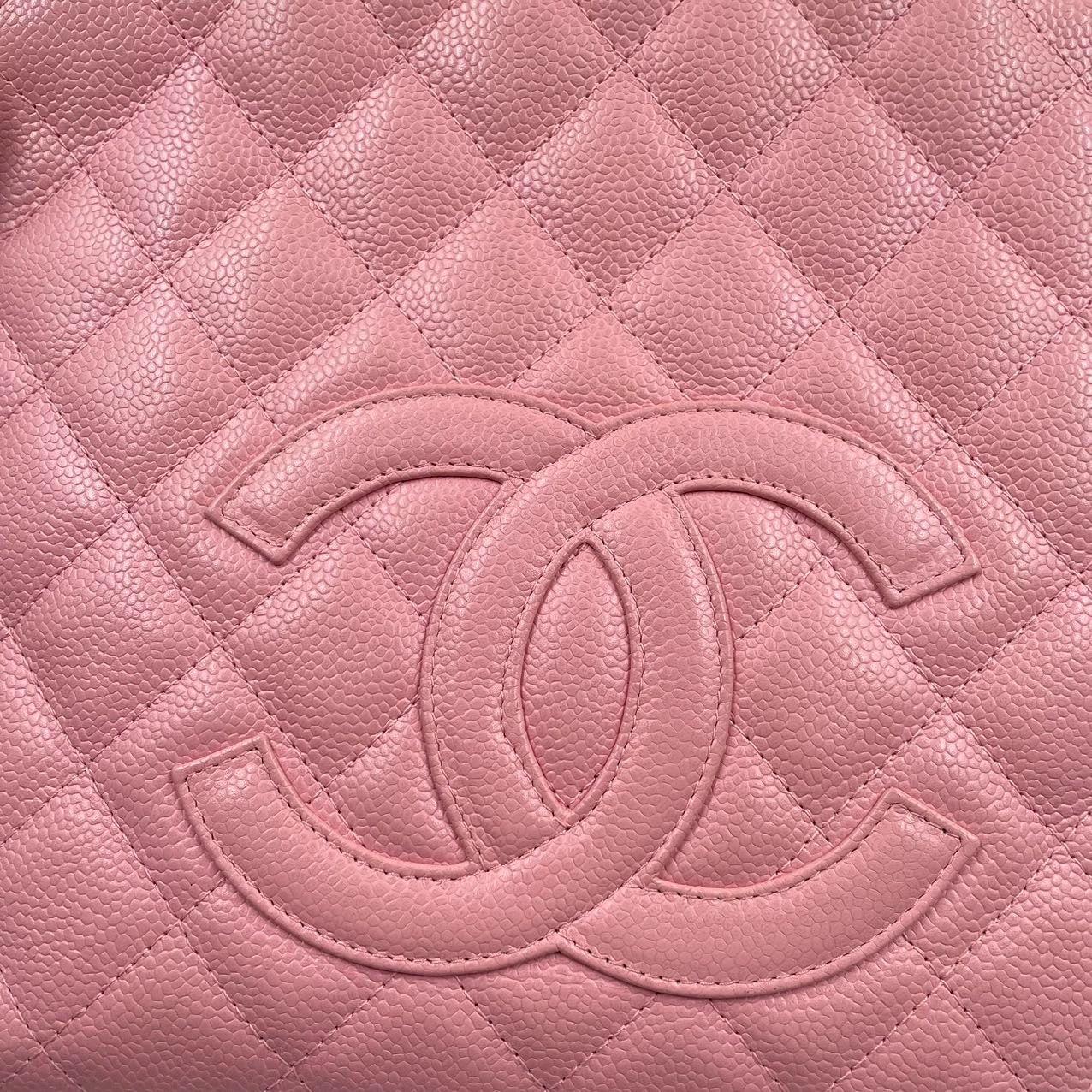 Chanel PST Petite Shopping Tote Pink Caviar Leather Gold Hardware, 2004-2005 For Sale 13