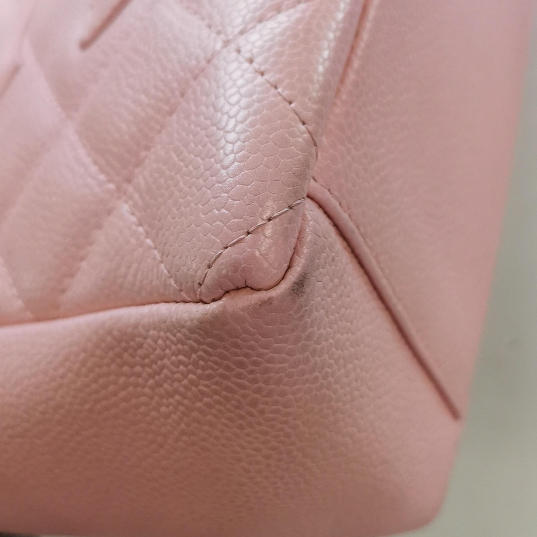 Chanel PST Petite Shopping Tote Pink Caviar Leather Gold Hardware, 2004-2005 en vente 13