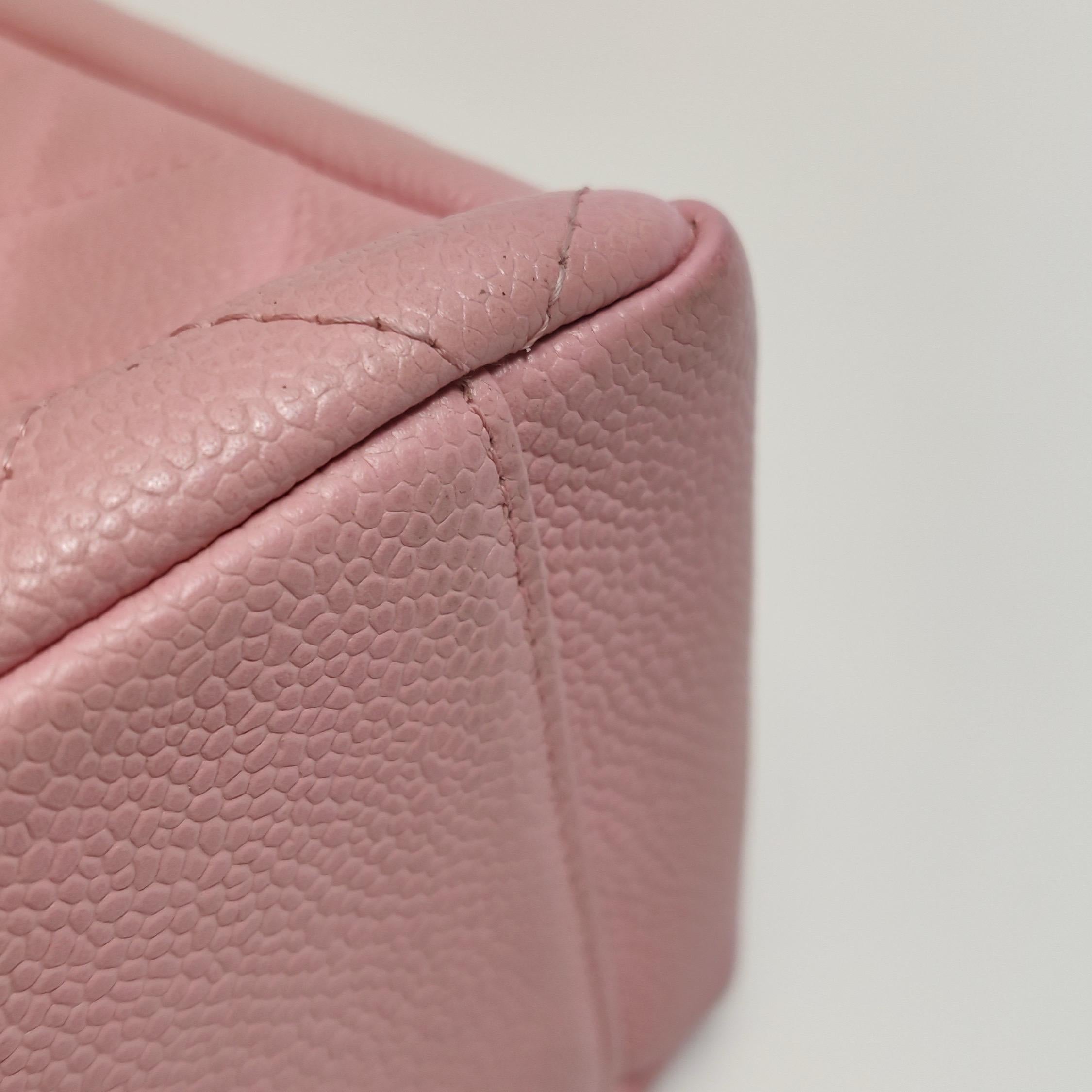 Chanel PST Petite Shopping Tote Pink Caviar Leather Gold Hardware, 2004-2005 en vente 15