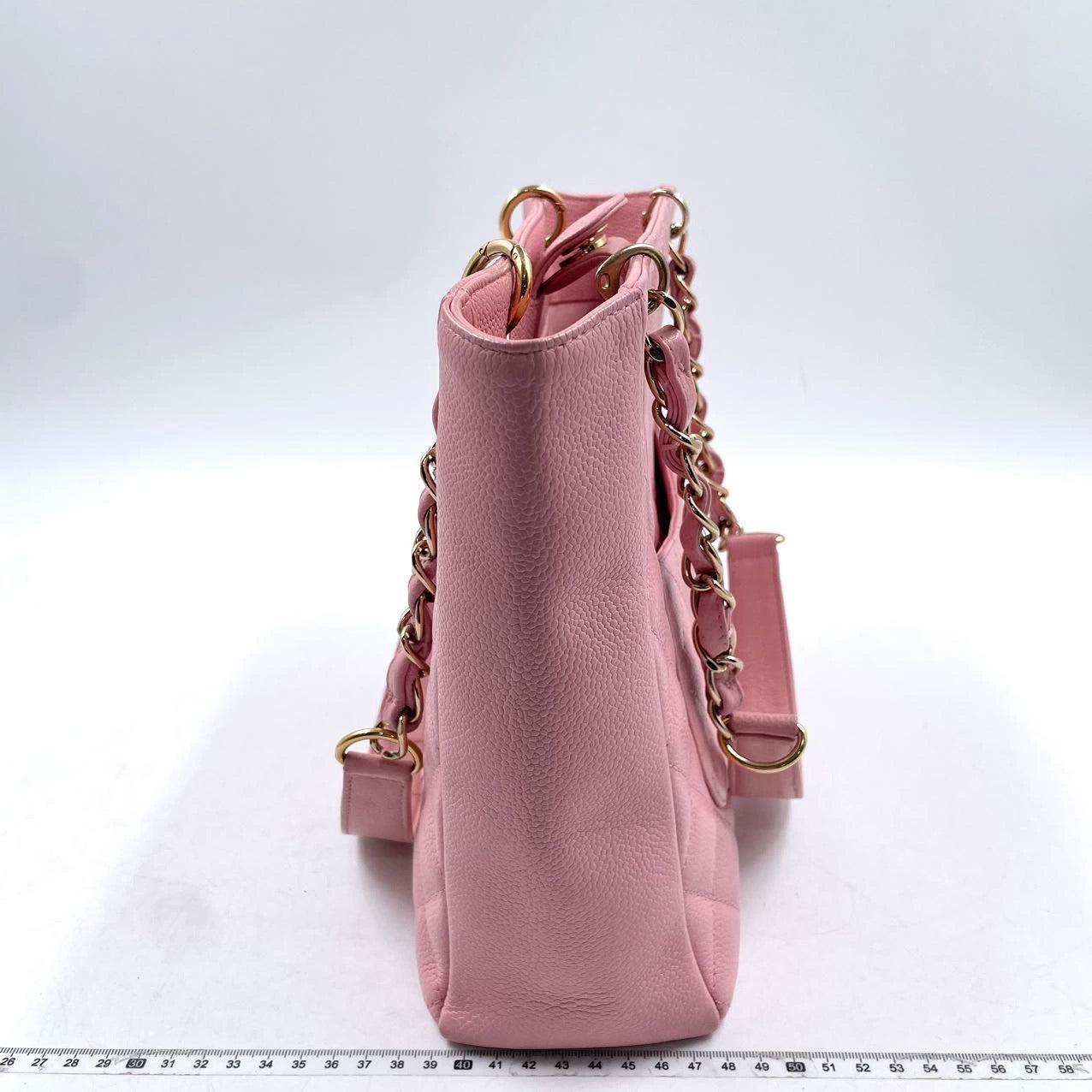 Chanel PST Petite Shopping Tote Pink Caviar Leather Gold Hardware, 2004-2005 For Sale 1