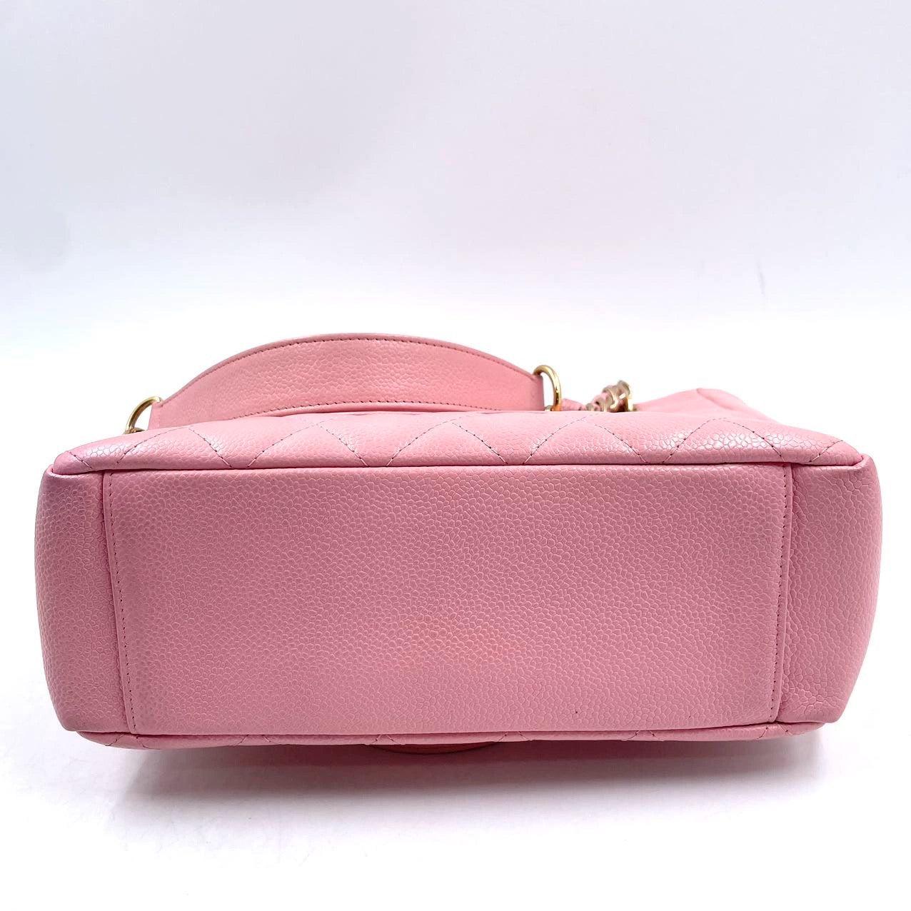 Chanel PST Petite Shopping Tote Pink Caviar Leather Gold Hardware, 2004-2005 For Sale 3
