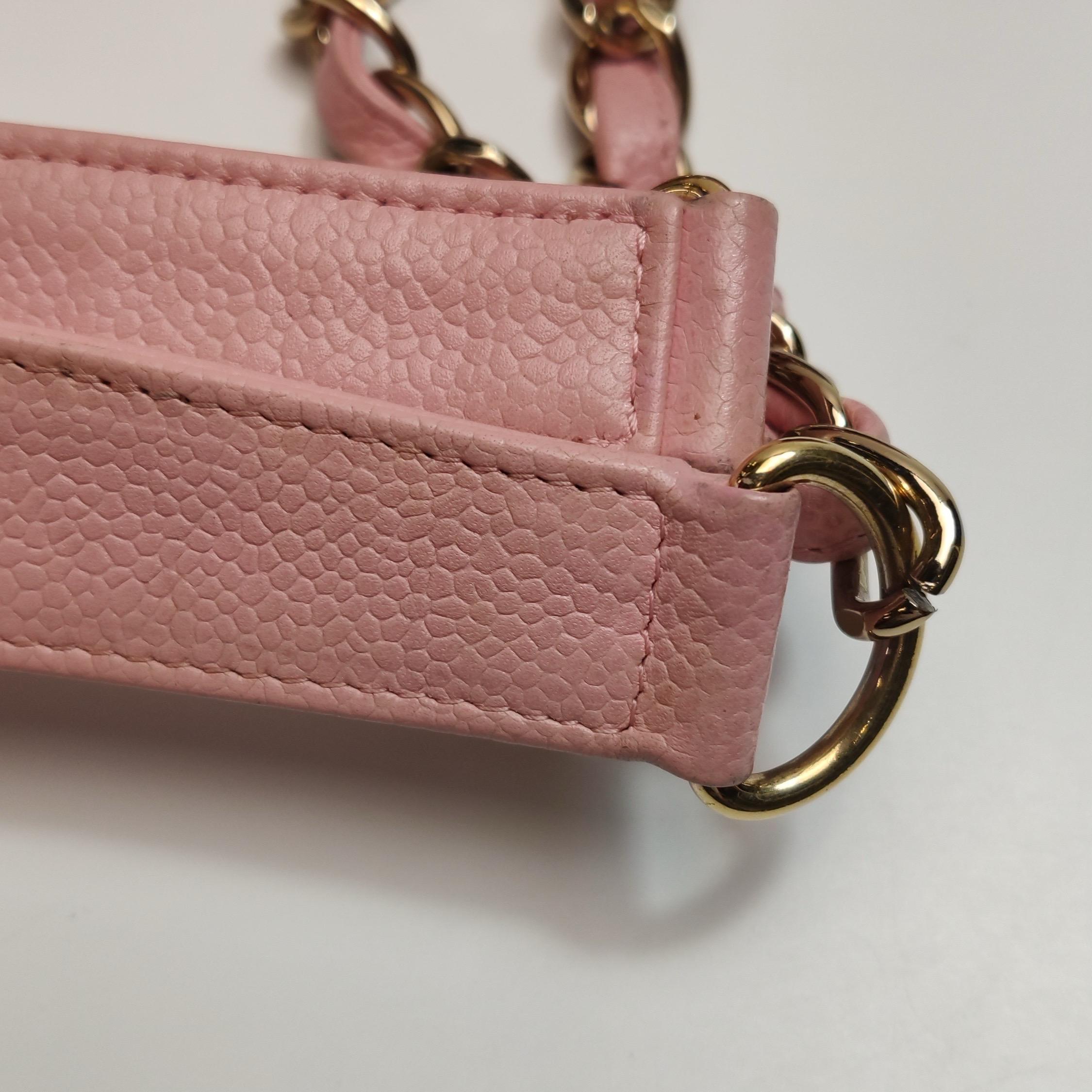 Chanel PST Petite Shopping Tote Pink Caviar Leather Gold Hardware, 2004-2005 en vente 3