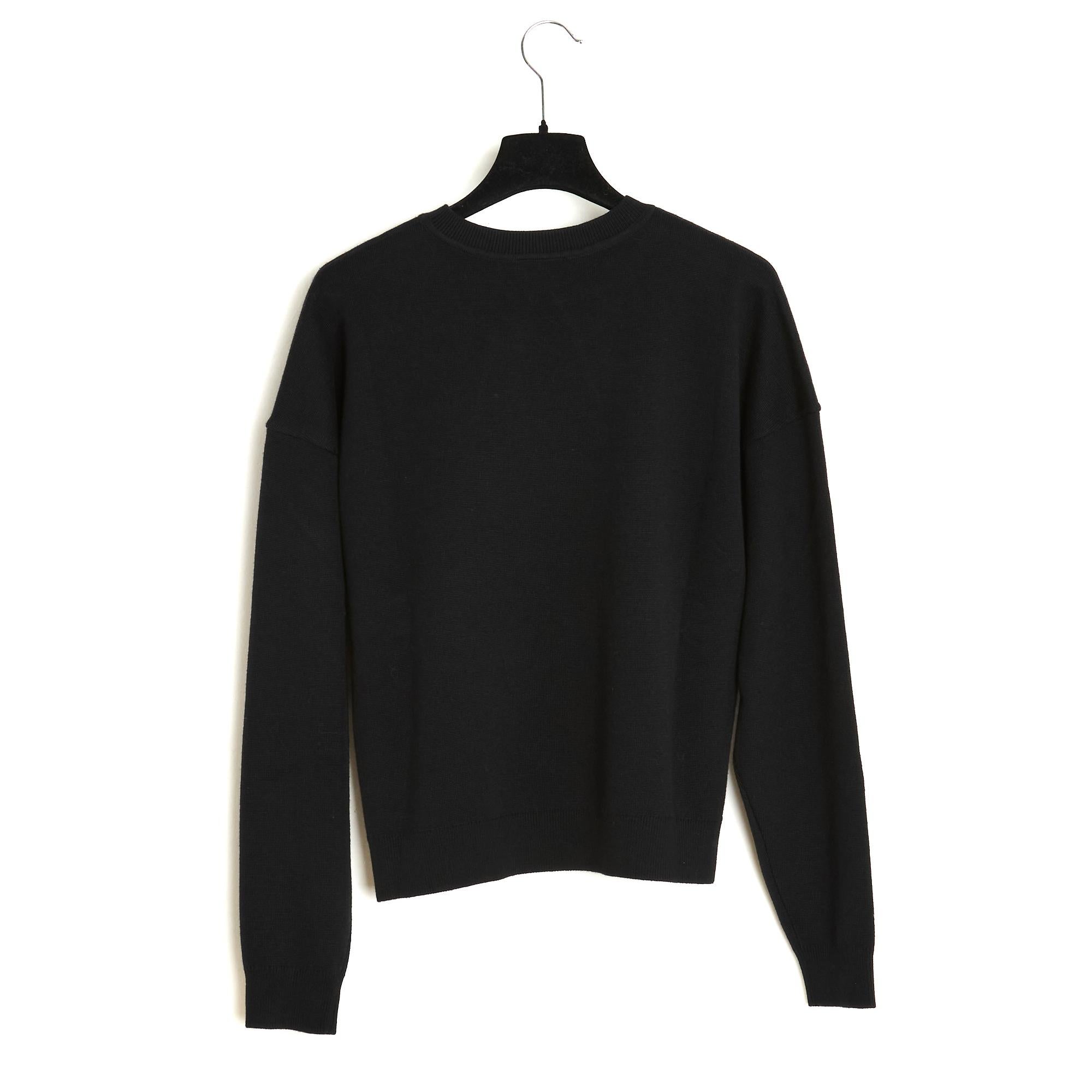 Women's or Men's Chanel Pull M Black wool golden CC Halo Sweater size M Uniform