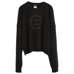 Chanel Pull M ou L Pull CC Halo en laine noire dorée taille M ou L Uniformes