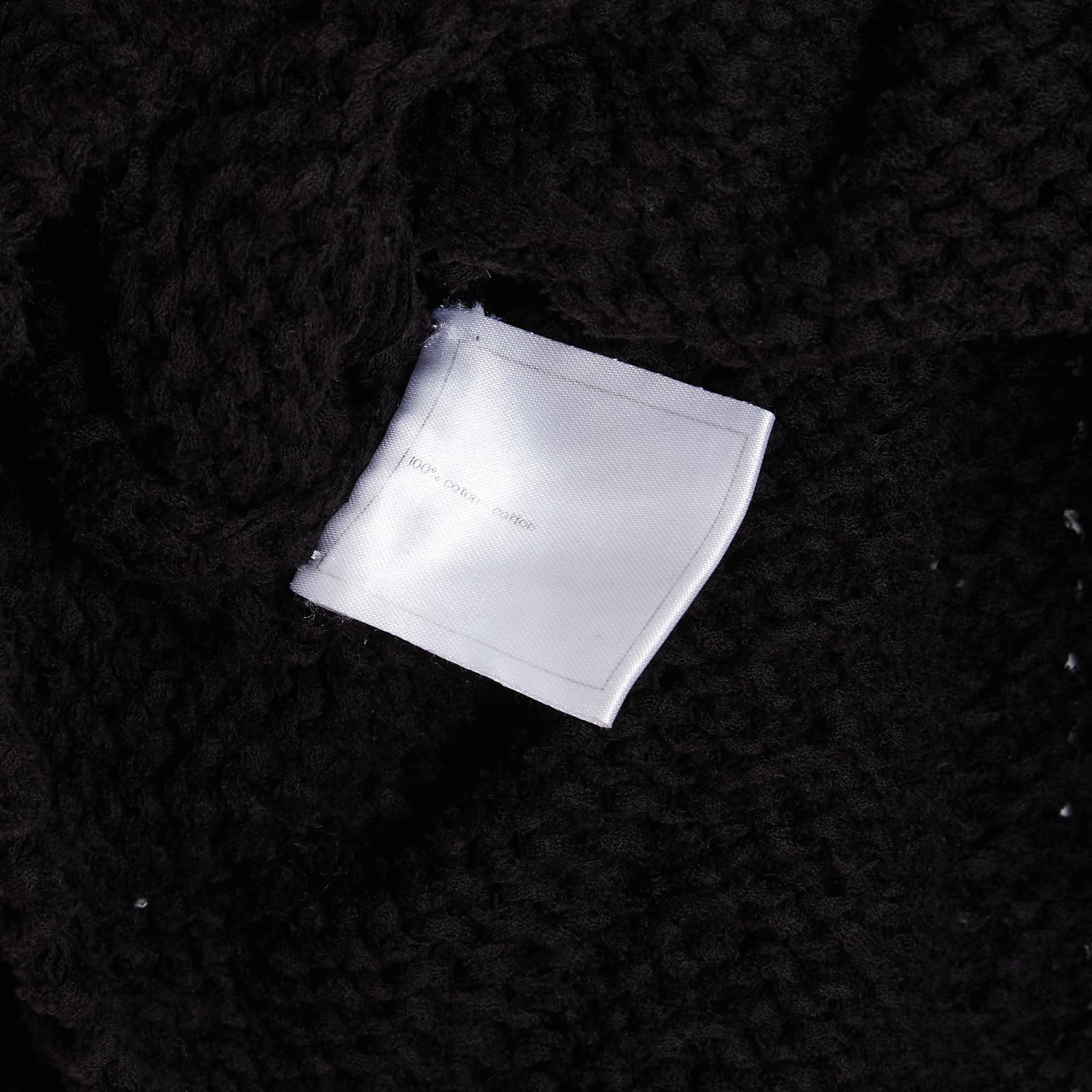 Chanel Pull Top FR38 Black White Minimal Knit Top Sweater UK10 US8 3