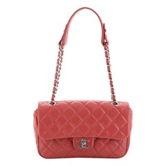 Chanel Punch Flap Bag Quilted Perforated Lambskin Medium