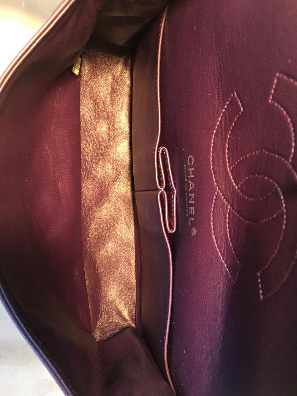 Chanel Purple 10 inch 2.55 Double Flap Classic Shoulder Bag 3