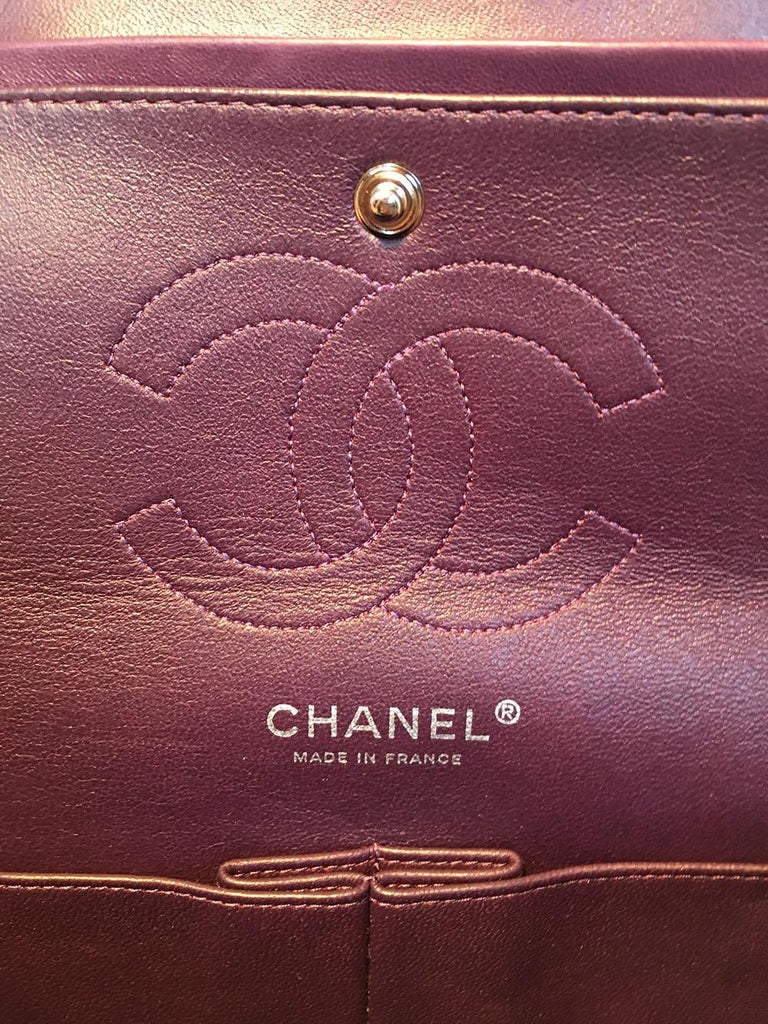 Chanel Purple 10 inch 2.55 Double Flap Classic Shoulder Bag at 1stDibs ...