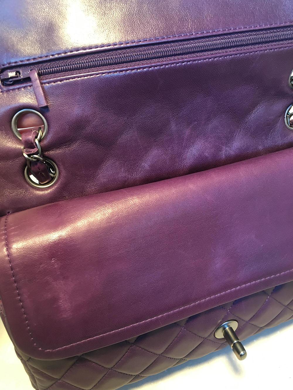 Chanel Purple 10 inch 2.55 Double Flap Classic Shoulder Bag 1