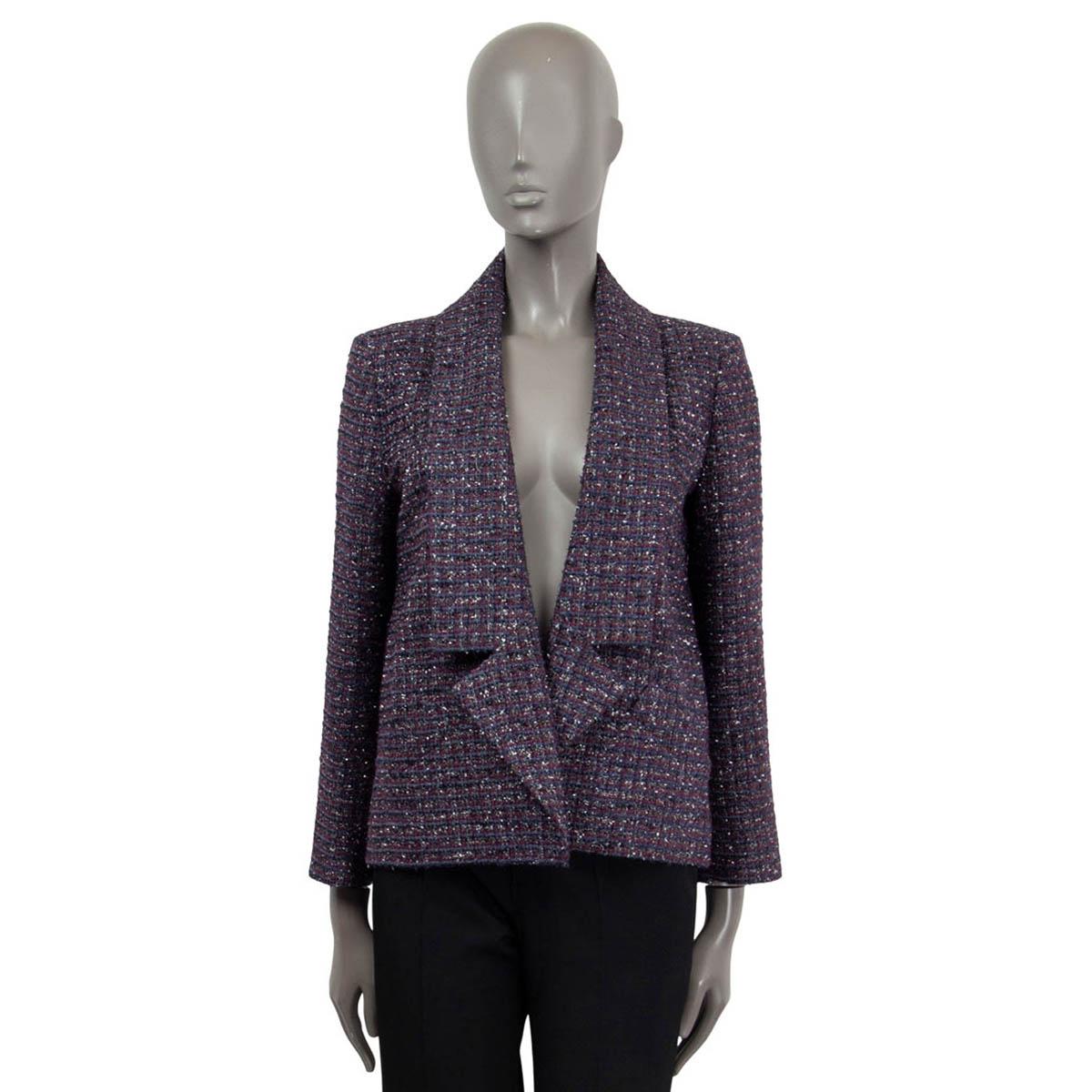 purple tweed jacket
