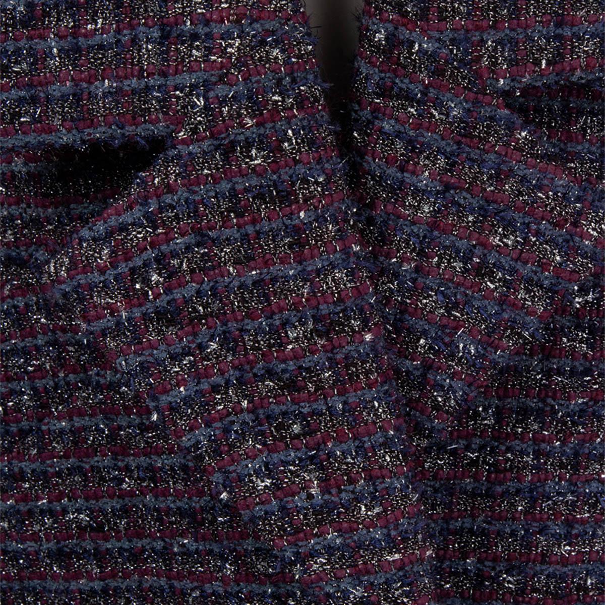 CHANEL purple 2014 14B OPEN LUREX TWEED Jacket 40 M 2