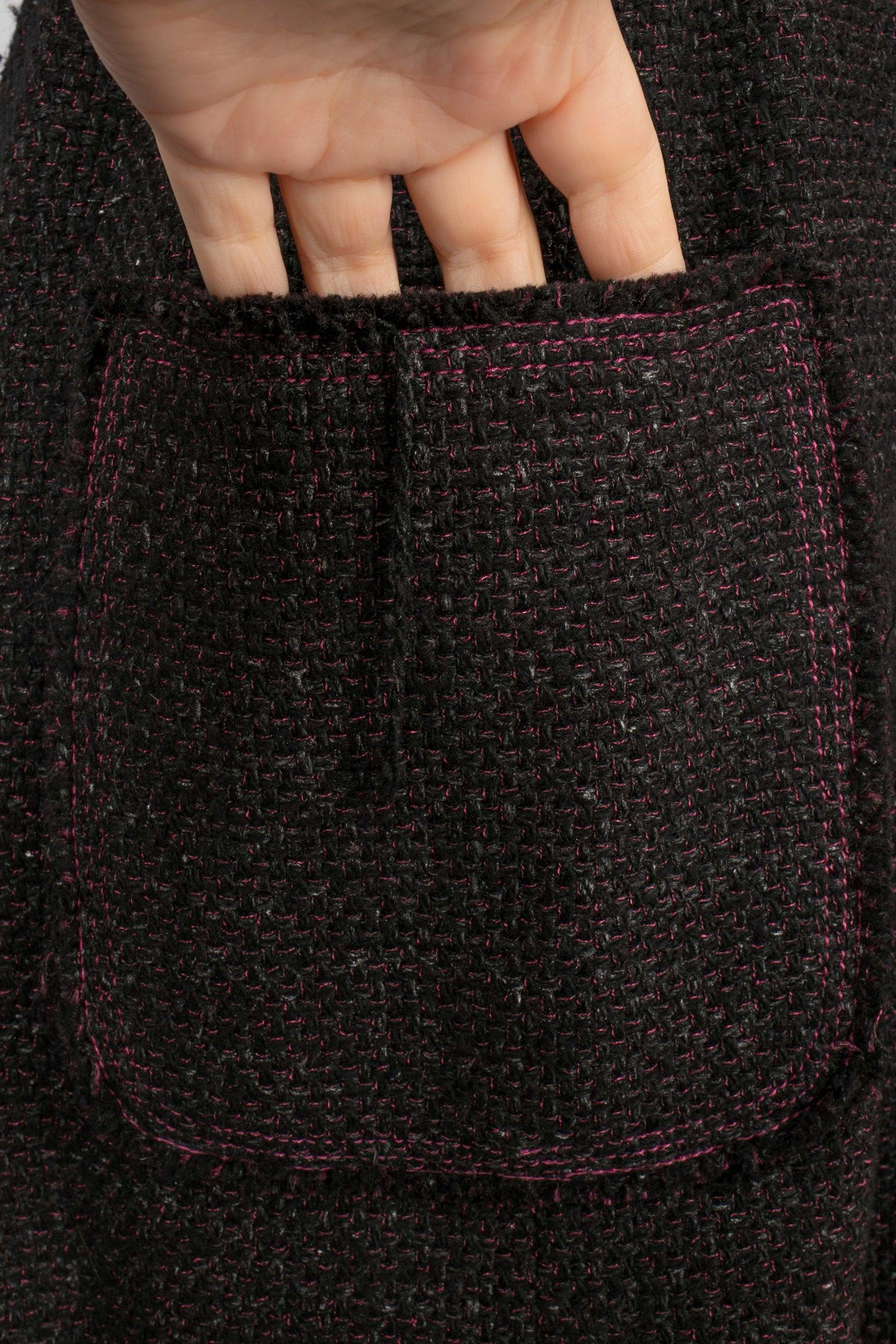De las mujeres Vestido Chanel de tweed en tonos morados y negros en venta