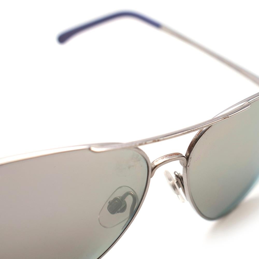 Women's or Men's  Chanel Purple and Silver Pilot Sunglasses