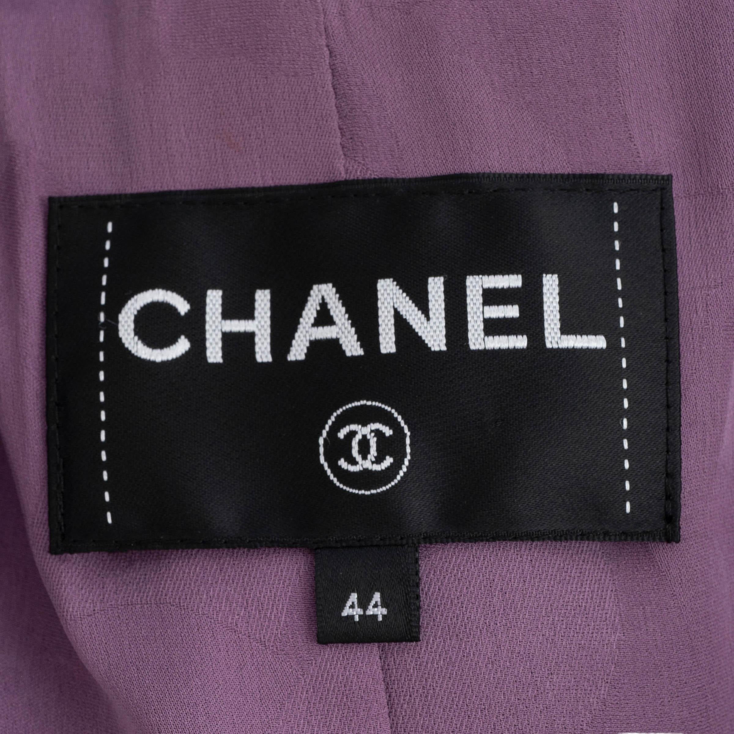 CHANEL purple & black 2022 22P TWEED Jacket 44 fits M-L 2