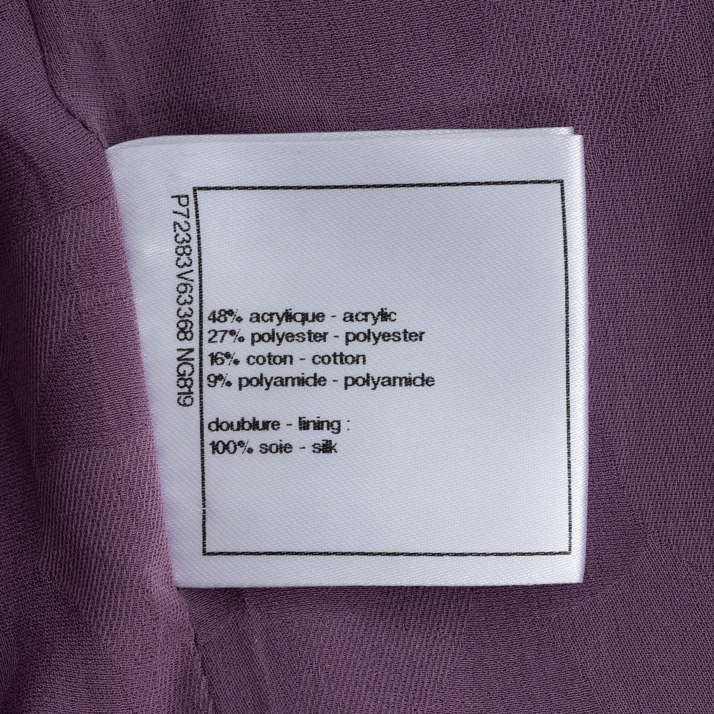 CHANEL purple & black 2022 22P TWEED Jacket 44 fits M-L 3