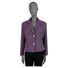 CHANEL purple & black 2022 22P TWEED Jacket 44 fits M-L