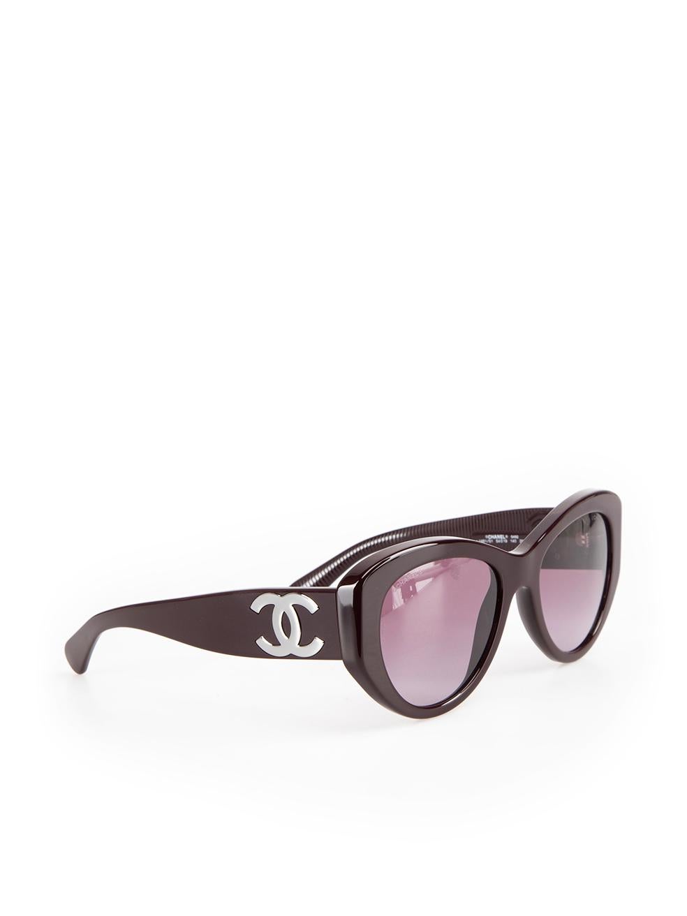 Chanel Purple Butterfly Frame Sunglasses In New Condition For Sale In London, GB