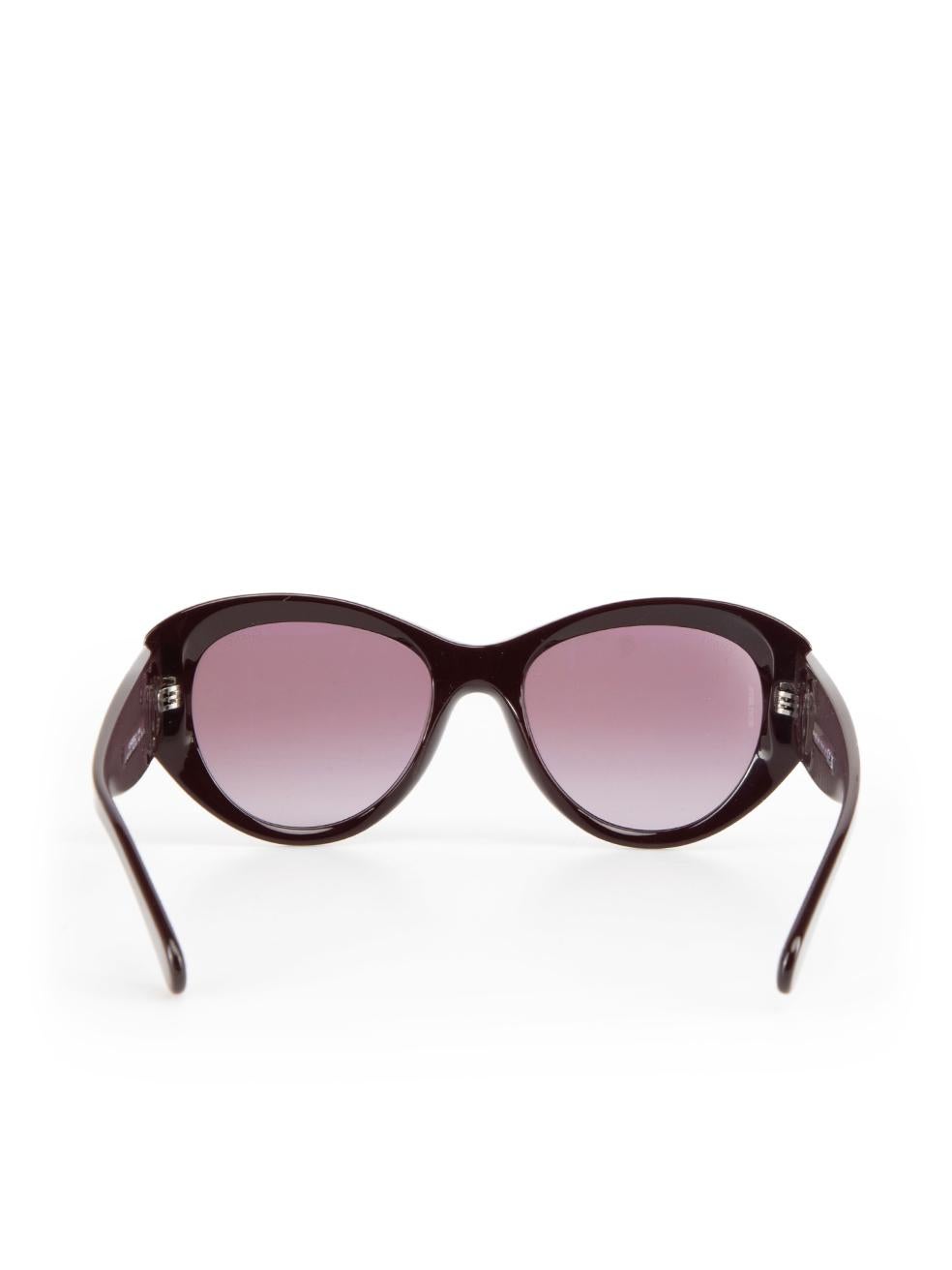 Women's Chanel Purple Butterfly Frame Sunglasses For Sale