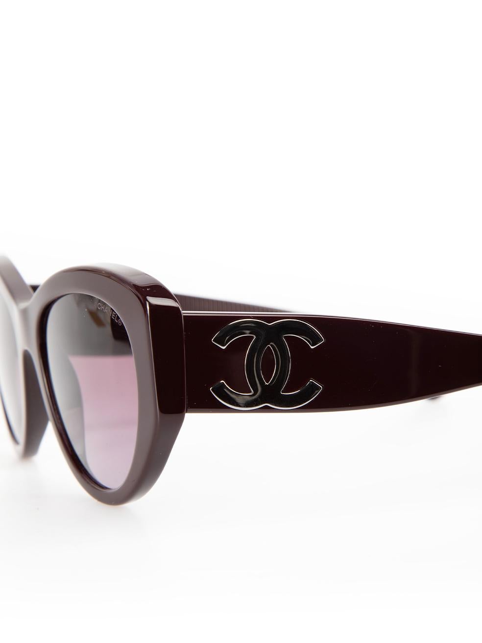 Chanel Purple Butterfly Frame Sunglasses For Sale 2