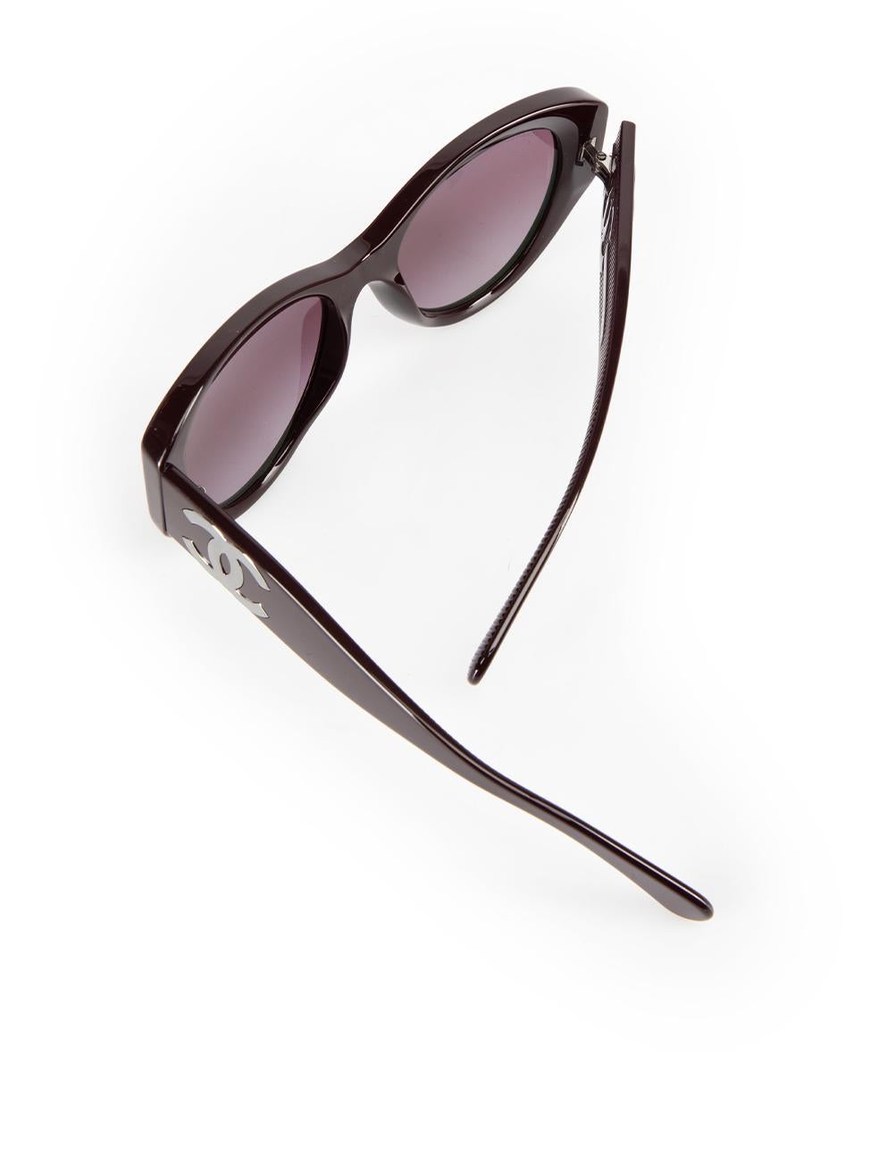 Chanel Purple Butterfly Frame Sunglasses For Sale 3