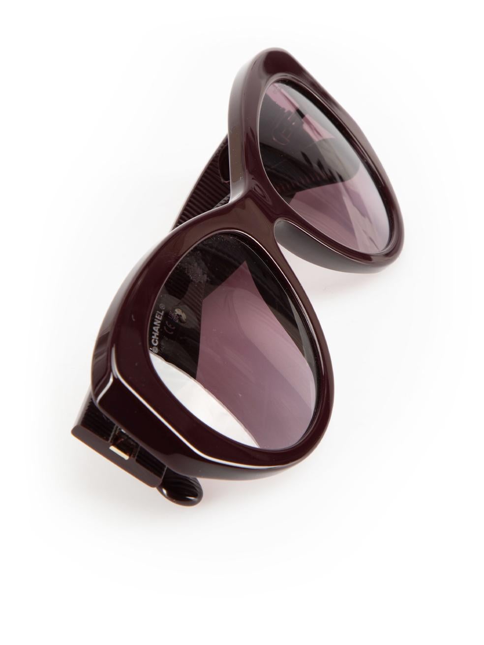 Chanel Purple Butterfly Frame Sunglasses For Sale 4