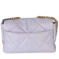 Chanel Purple Calfskin Small 19 Flap Bag