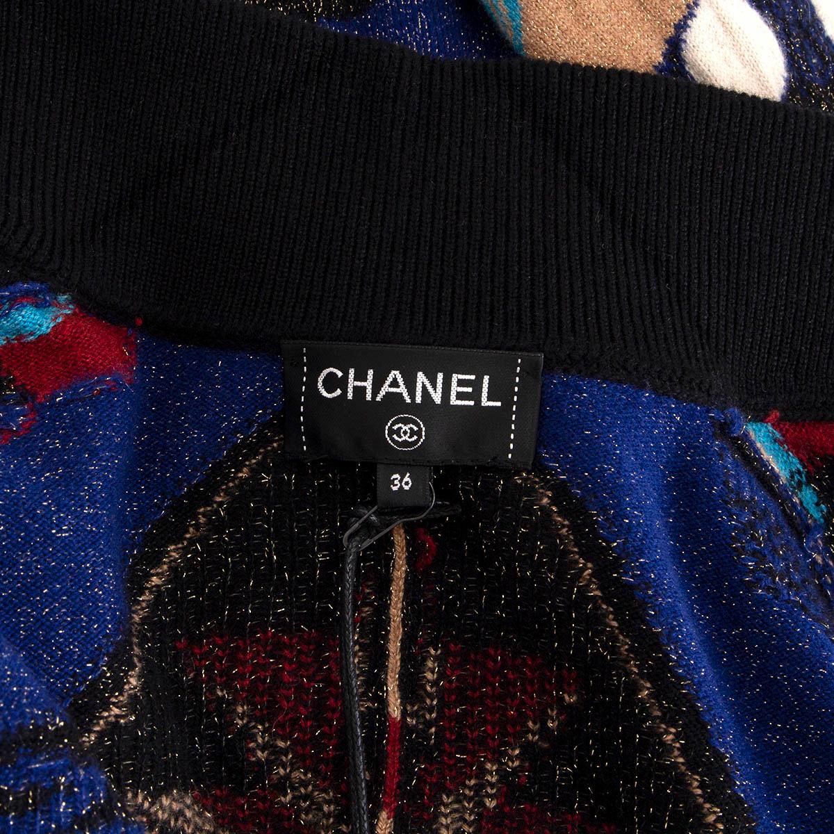 Women's CHANEL purple cashmere 2019 NEW YORK EGYPT SCARAB Coat Jacket 36 XS 19A