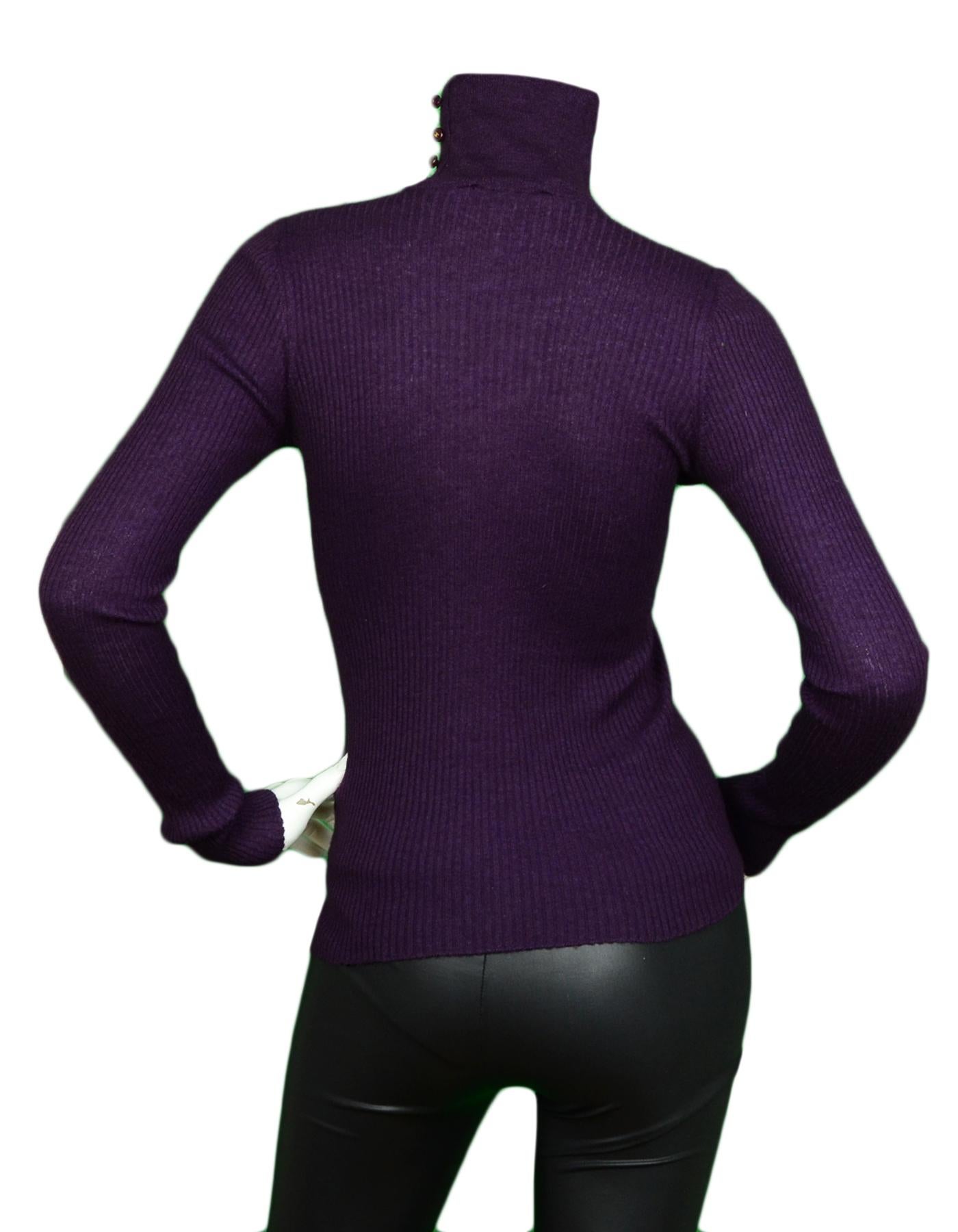 purple chanel sweater