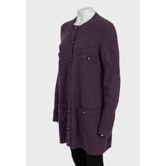 Chanel Lila Kaschmir-Strickjacke - FR46/3XL