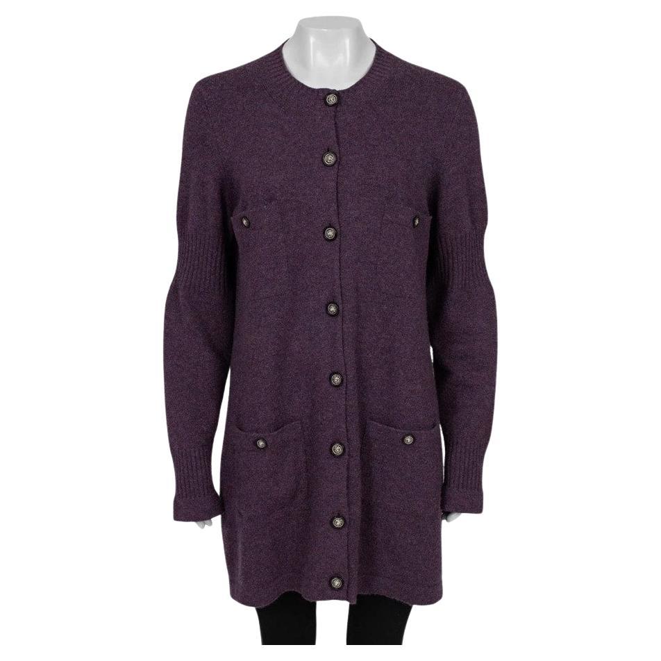 Chanel Purple Cashmere Cardigan - FR46/3XL