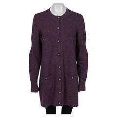 Chanel Lila Kaschmir-Strickjacke - FR46/3XL