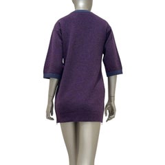 Chanel Purple Cashmere Long Cardigan FR 34