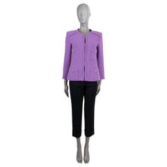 CHANEL purple cotton 2020 20C FOUR POCKET TWEED Jacket 38 S