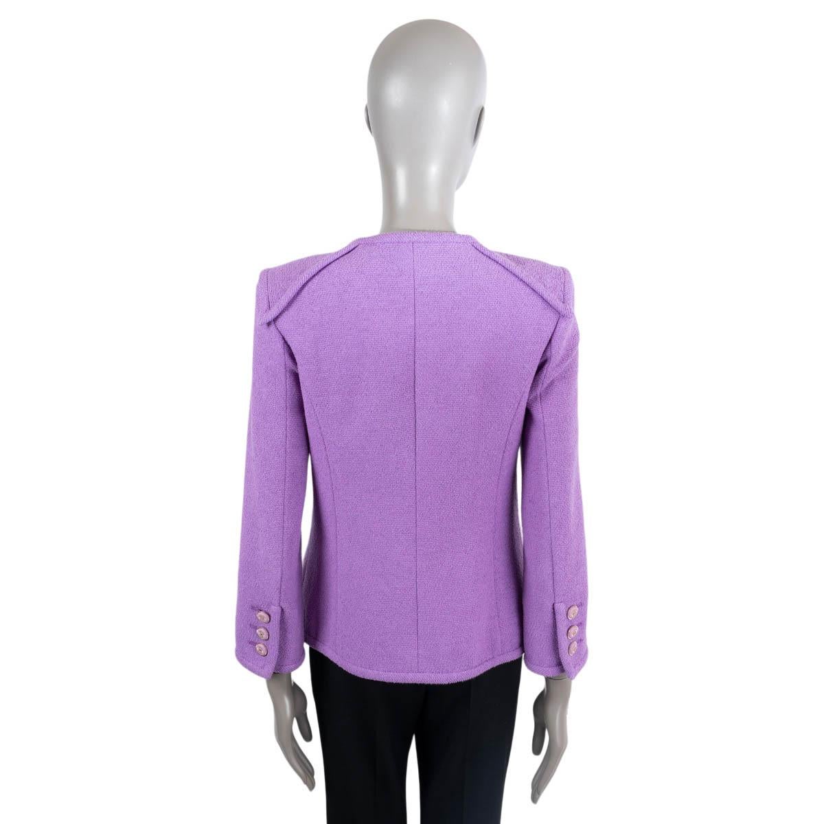 CHANEL purple cotton 2020 20C FOUR POCKET TWEED Jacket 38 S For Sale 1