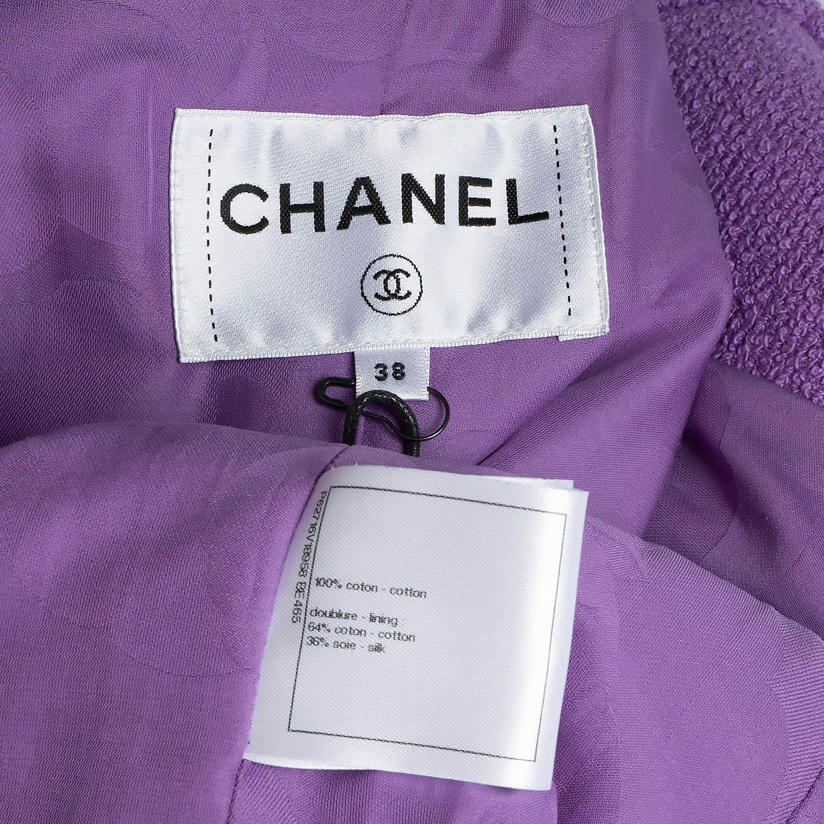 CHANEL purple cotton 2020 20C FOUR POCKET TWEED Jacket 38 S For Sale 4