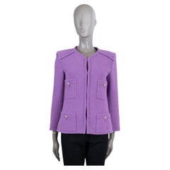 CHANEL purple cotton 2020 20C FOUR POCKET TWEED Jacket 38 S
