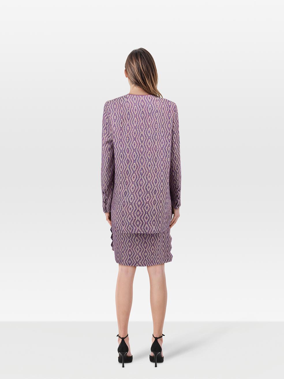 CONDITION is Very good. Minimal wear to the matching set is evident. Pluck to the weave on the lower front right and discolouration. Hook to the hook and eye has come loose on the centre back of the skirt on this used Chanel designer resale item.