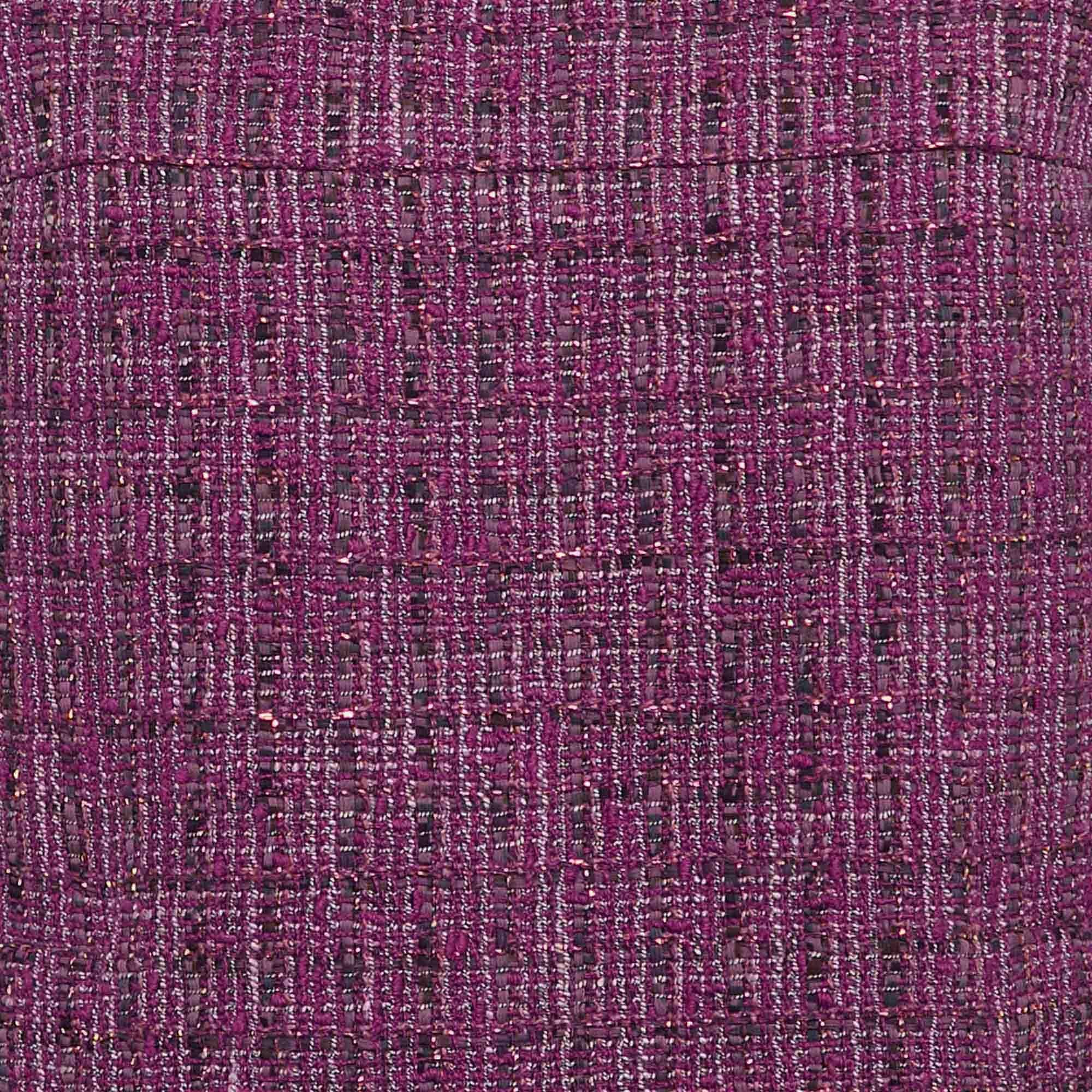Gray Chanel Purple Fantasy Tweed Mini Tunic Dress M
