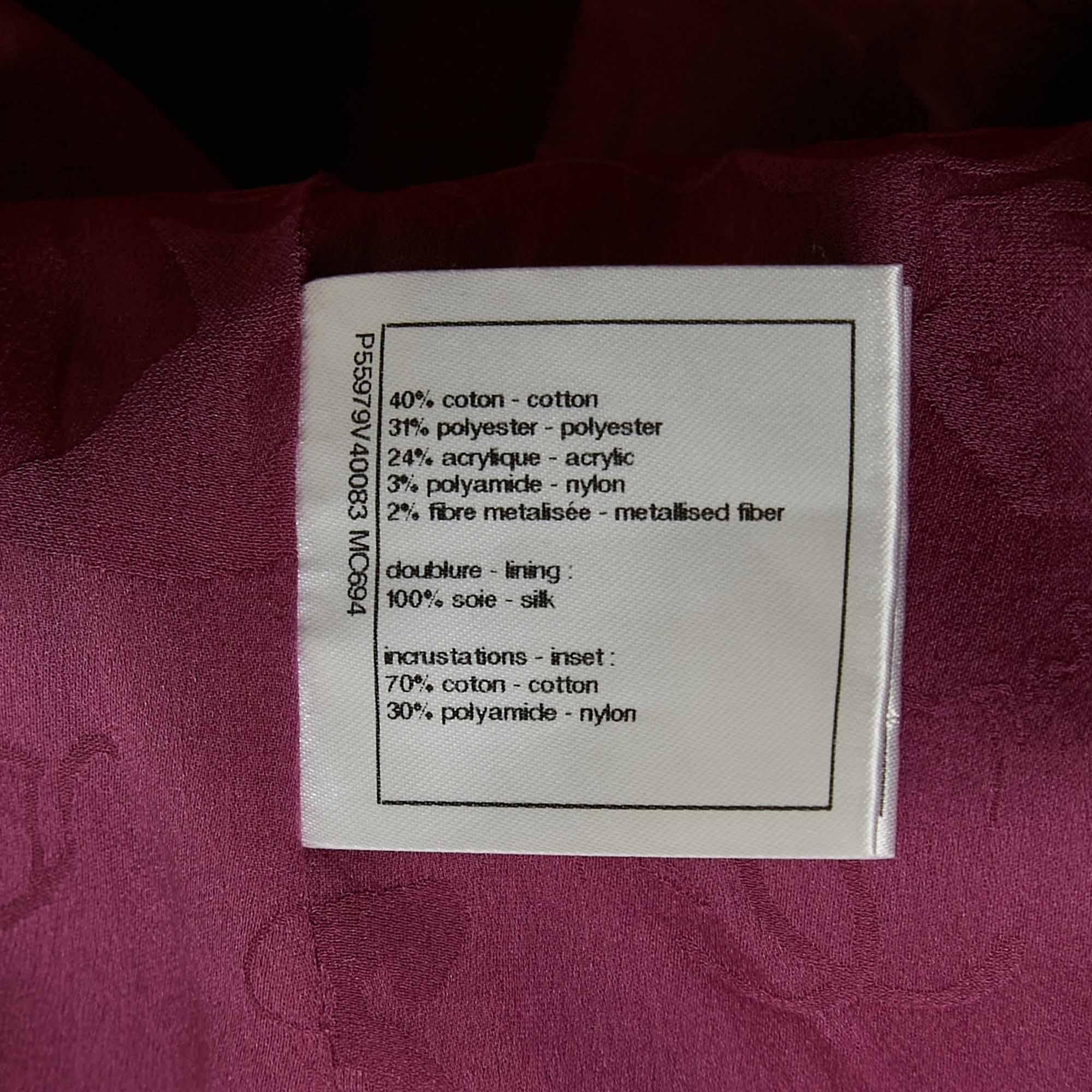 Chanel Purple Fantasy Tweed Mini Tunic Dress M 3
