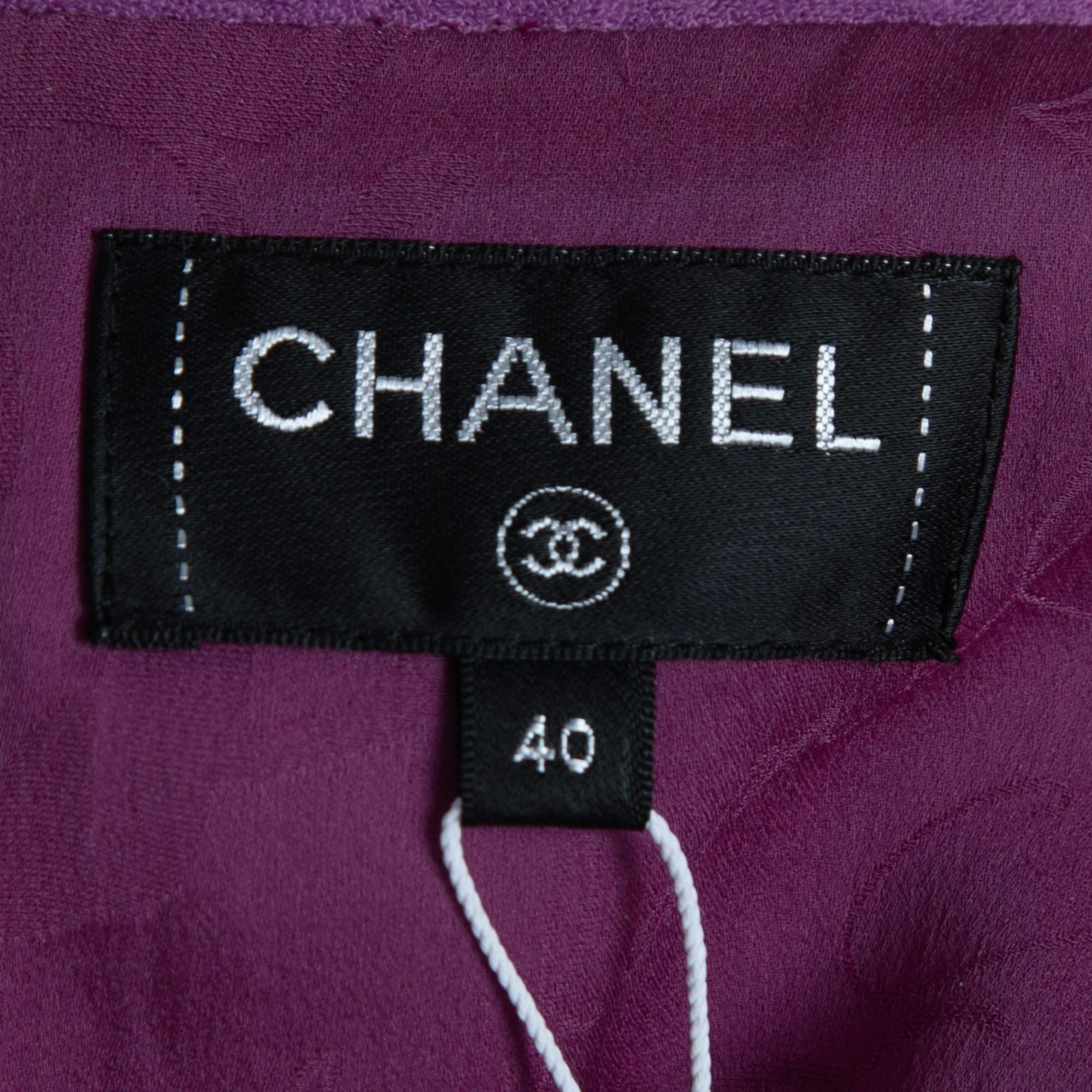 Women's Chanel Purple Fantasy Tweed Sleeveless Short Dress M