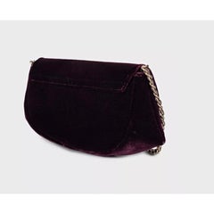 Chanel Purple Half Moon Wallet On Chain