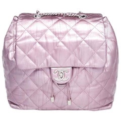 Vintage Chanel Purple Iridescent Quilted Ground Control Backpack