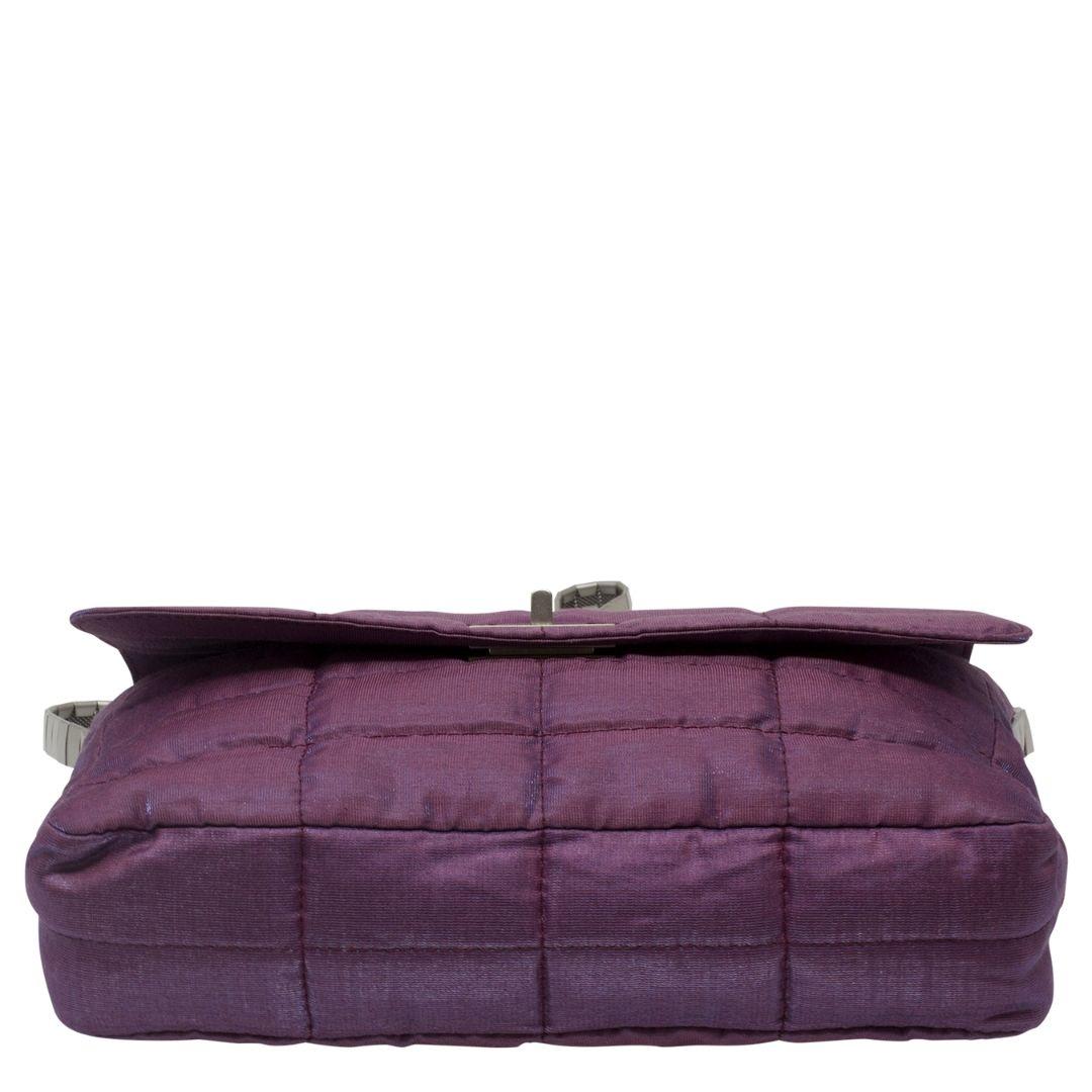 Women's or Men's Chanel Purple Iridescent Quilted Mademoiselle Flap Bag For Sale