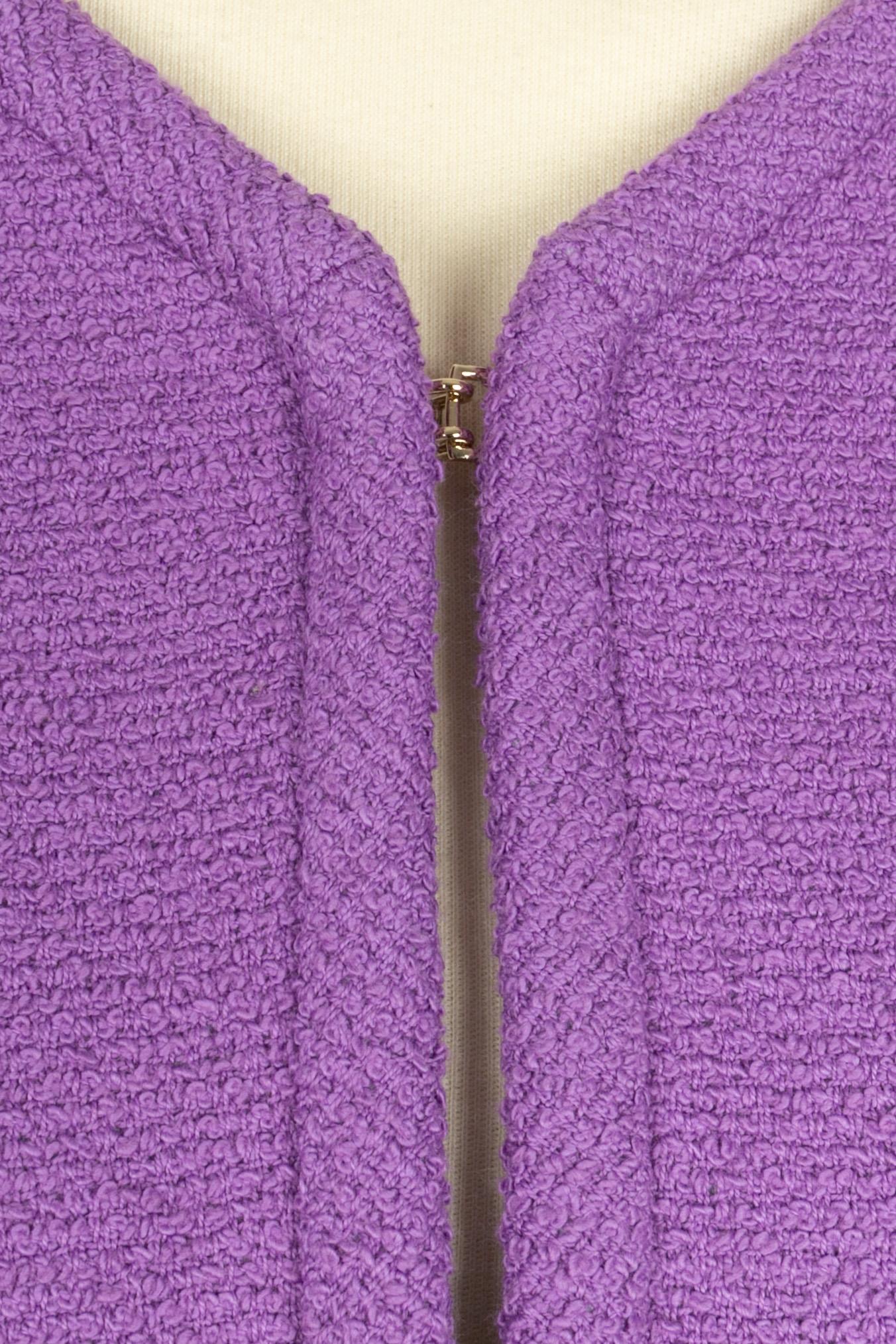 Chanel purple jacket For Sale 3