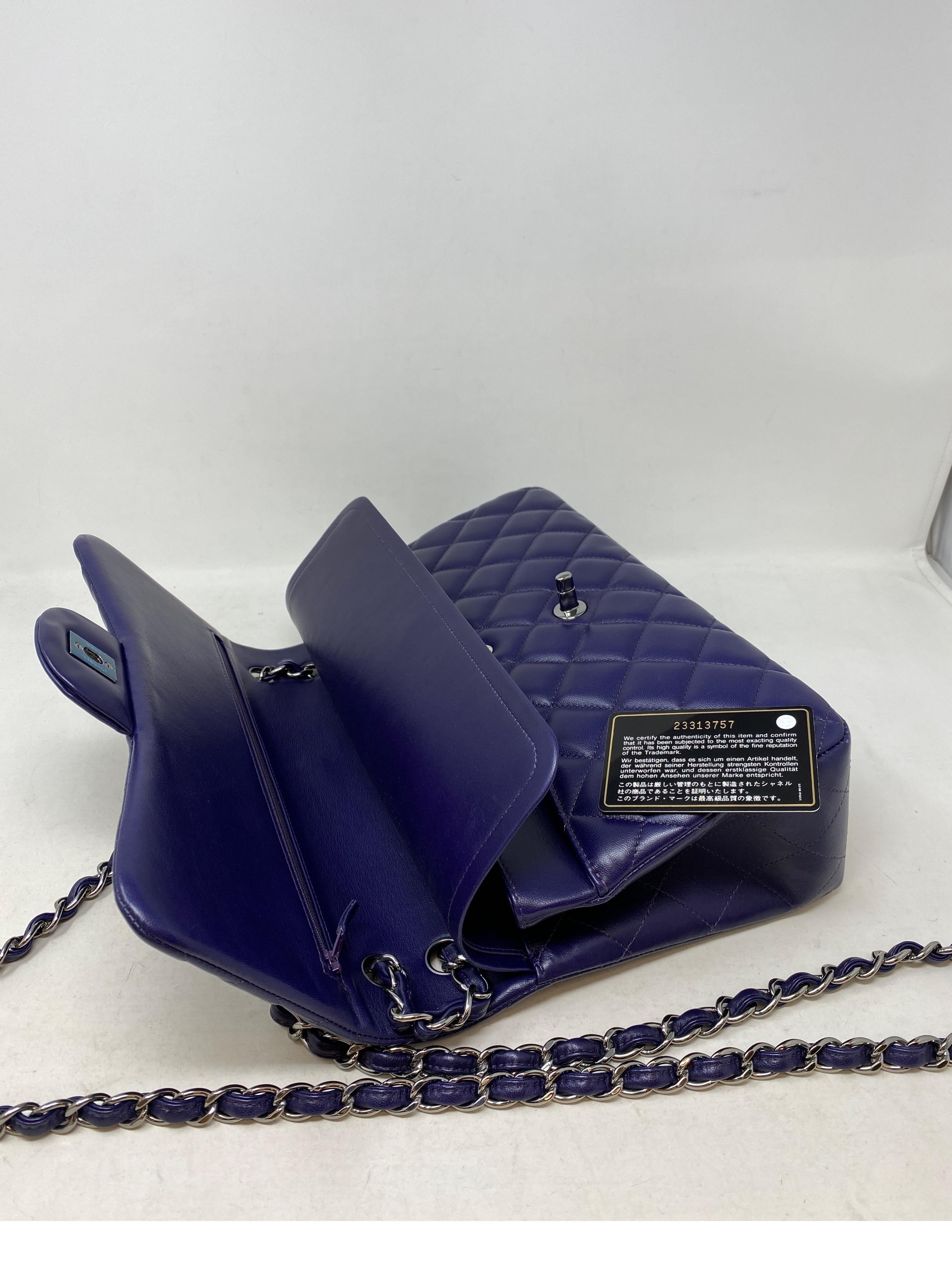 Chanel Purple Jumbo Double Flap Bag  7