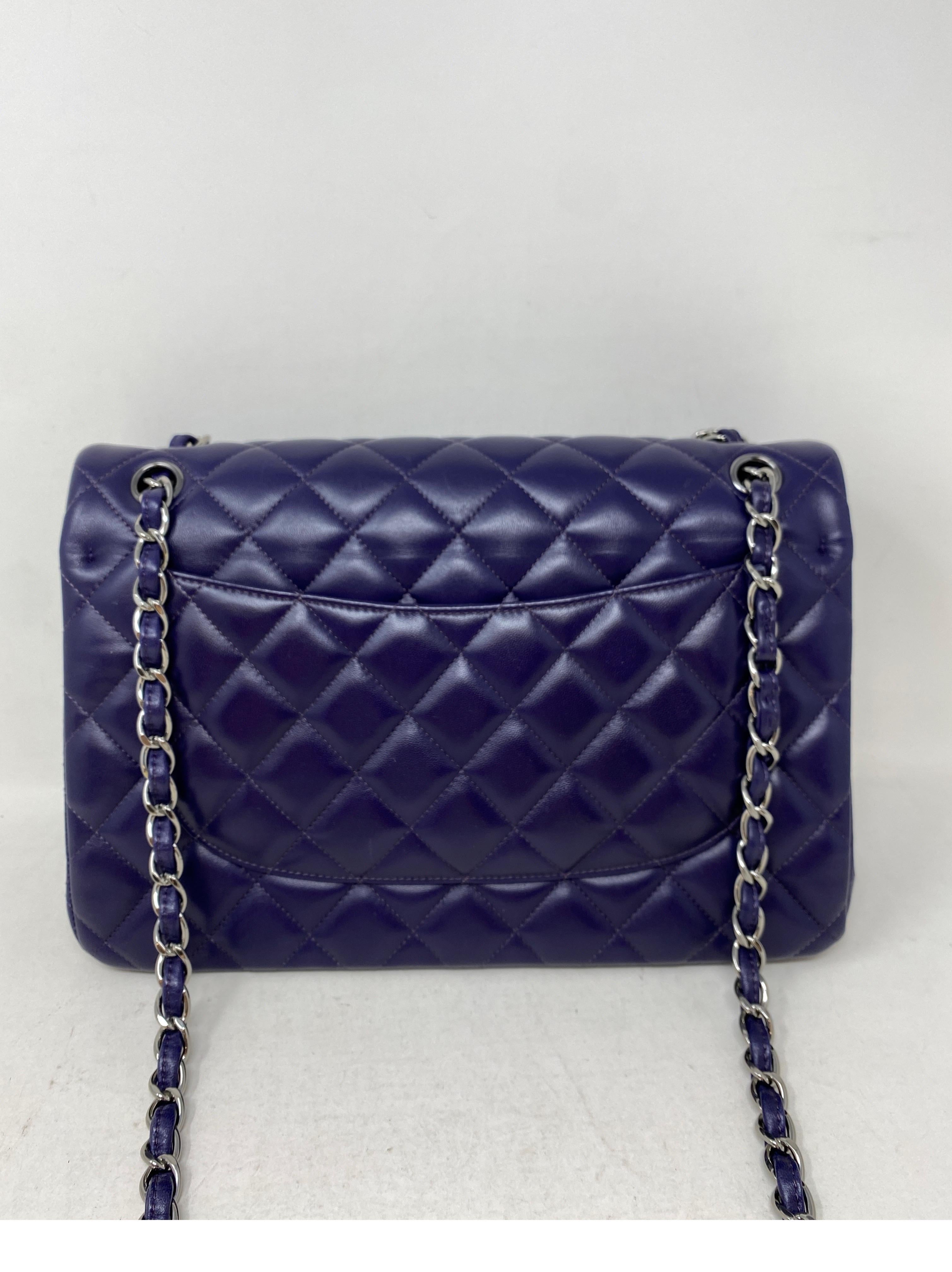 Chanel Purple Jumbo Double Flap Bag  15