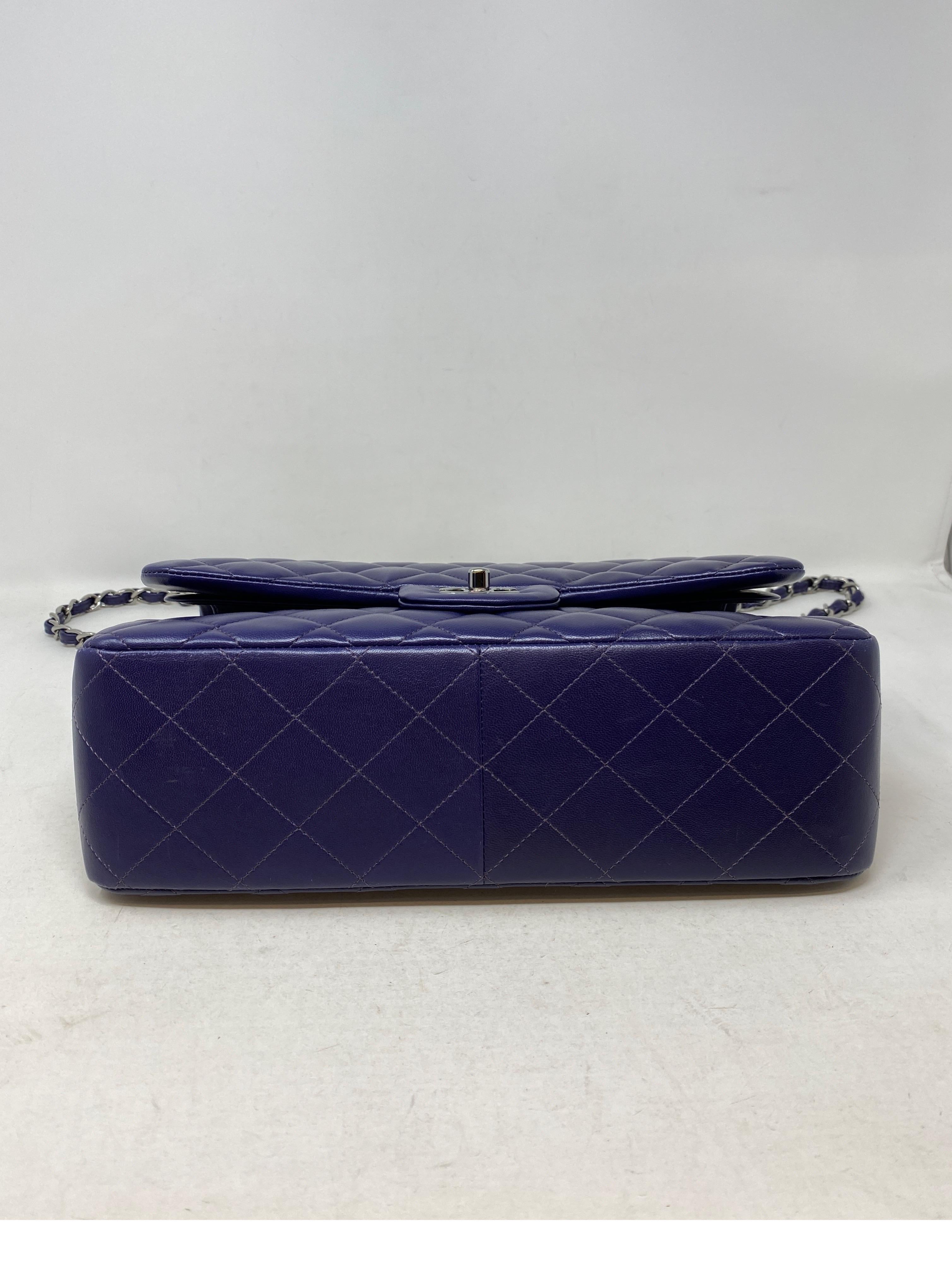 Chanel Purple Jumbo Double Flap Bag  16