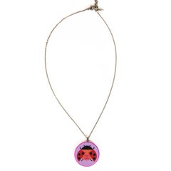 Chanel Purple Ladybug Necklace