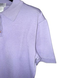 Chanel purple lavender cotton polo