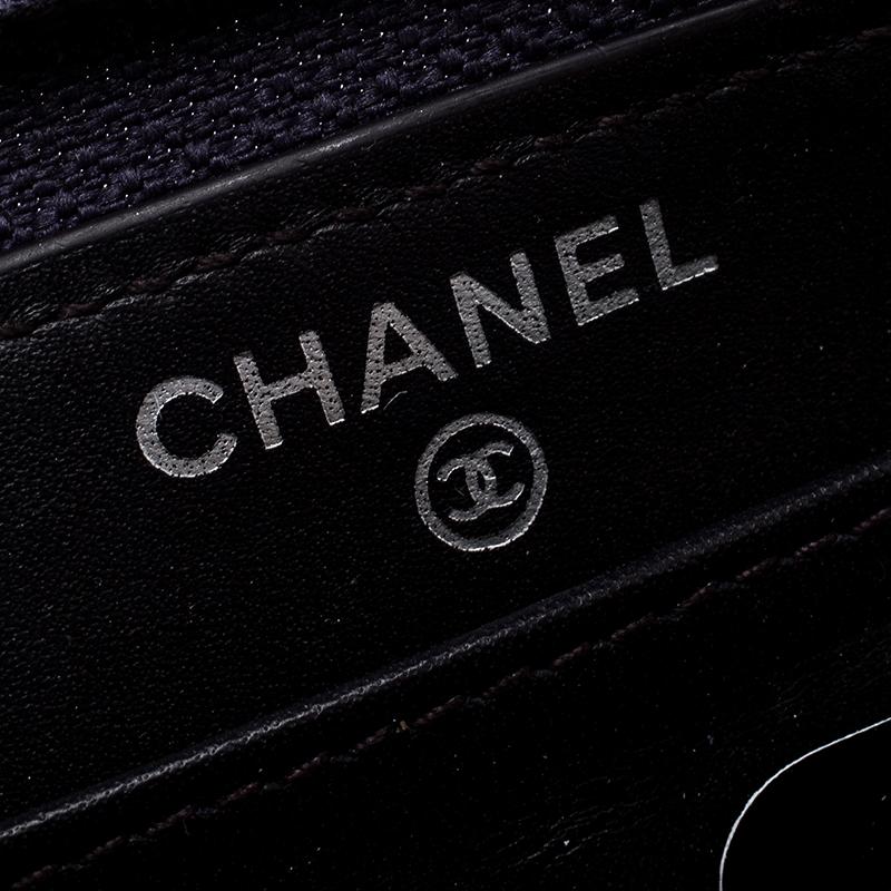 Chanel Purple Leather Timeless L Gusset Zip Around Wallet 1